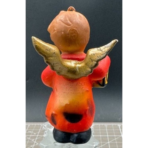 Kurts Adler Inc N Y MCM Orange Angel with Lantern Resin Ornament - Picture 2 of 4